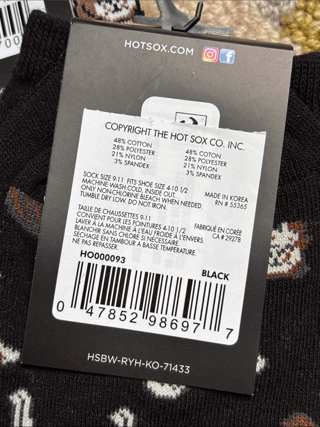 Pair Of Hotsox Women’s Dog Socks Nwt Black And Hemp Colors Bulldogs Poodles More — image 3 of 8